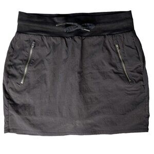 Athleta Womens Golf Tennis Skirt Skort Black Zipper Pockets Active Size 4